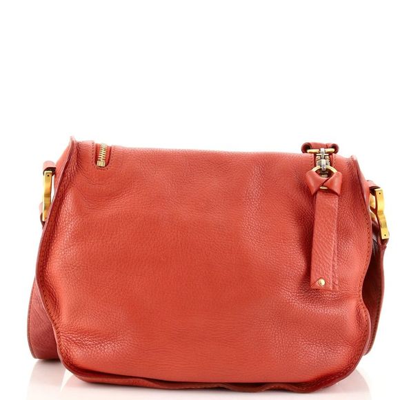Chloe Marcie Zip Crossbody Bag Leather Medium Orange - Picture 3 of 8